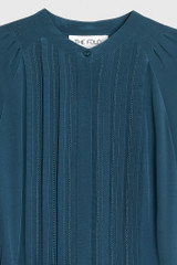 Montclair Dress Storm Blue Silk