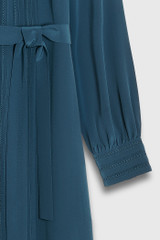 Montclair Dress Storm Blue Silk