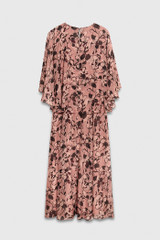Fleurs Dress Rose Pink Watercolour Print Premium Silk Chiffon