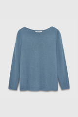 Vinci Knitted Top Lake Blue Cashmere