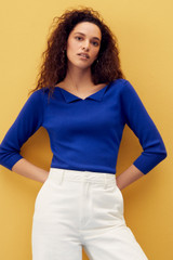 Mariner Sweater Sapphire Blue Merino