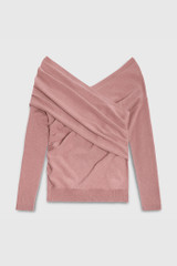 Riva Wrap Sweater Blush Pink Cashmere