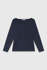 Tivania Structured Knitted Top Navy