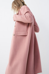 Evora Coat Blush Pink Double-Faced Wool Cashmere