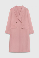 Evora Coat Blush Pink Double-Faced Wool Cashmere
