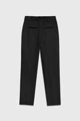 Ultimate Wool Slim-Leg Trousers Black