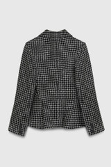 Sloane Jacket Black And Ivory Check Premium Wool