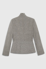 Harrington Jacket Graphite Textured Check Wool
