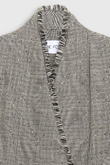 Harrington Jacket Graphite Textured Check Wool