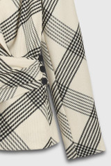Collingham Jacket Ivory And Black Check Premium Wool