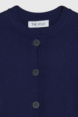 Drayton Peplum Knitted Jacket Indigo