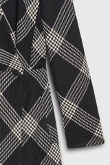 Cambridge Coat Black And Ivory Check Premium Wool Cambridge Coat Black And Ivory Check Premium Wool