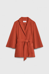 Harlow Coat Burnt Orange Boiled Wool Fine Boucle Harlow Coat Burnt Orange Boiled Wool Fine Boucle