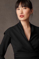 Adelaide Top Black Sculpt Stretch Crepe