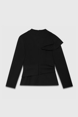 Adelaide Top Black Sculpt Stretch Crepe