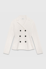 Toscano Knitted Jacket Ivory Merino