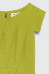 Laviano Dress Chartreuse Stretch Crepe