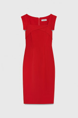 Ardenza Dress Cherry Red Stretch Crepe