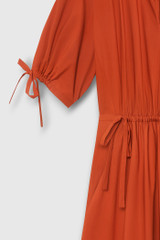 Tessano Midi Dress Terracotta Cotton