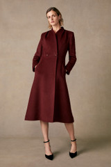 Finchley Coat Burgundy Premium Wool