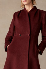 Finchley Coat Burgundy Premium Wool