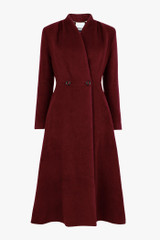 Finchley Coat Burgundy Premium Wool