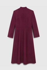 Finchley Coat Plum Herringbone Wool Blend