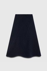 Ciano Skirt Navy Boiled Wool