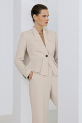 Balcombe Slim-Leg Trousers Camel Stretch Cotton