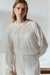 Rosaire Silk Dress Light Blue And Navy