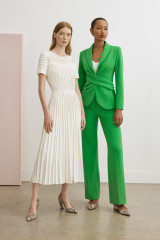 Alzira Straight Flared Trousers Green
