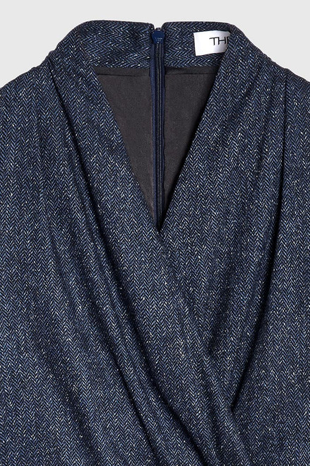 Belleville Top Indigo Herringbone Wool