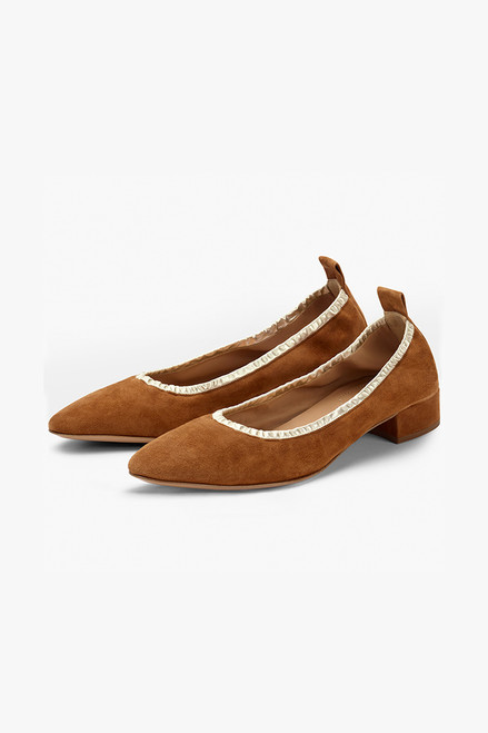 San Martino 25 Toffee Suede Ballerina