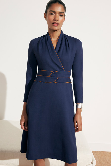 Arden Dress Indigo Wool Crepe
