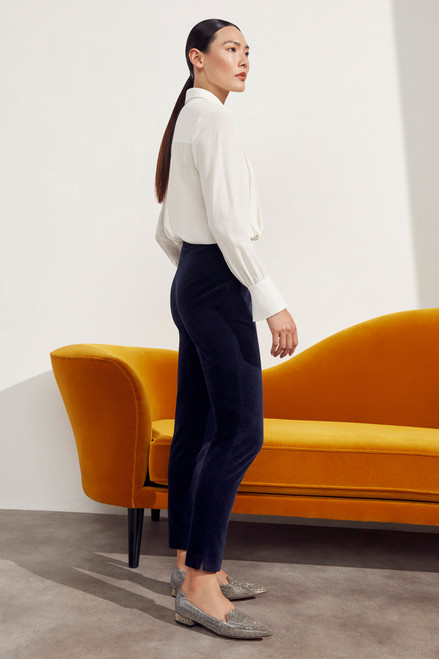 Iver Trousers Ink Blue Stretch Velvet