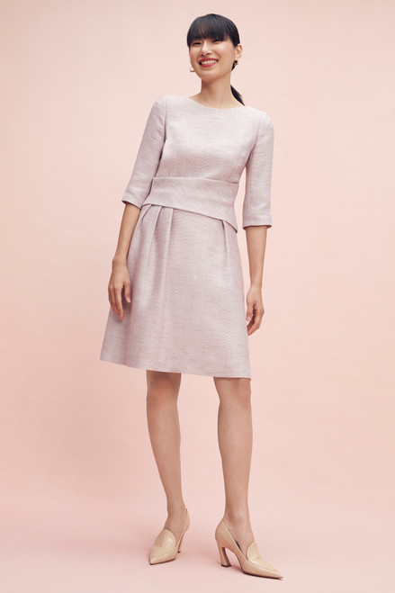 Camelot Dress Blush Pink Tweed