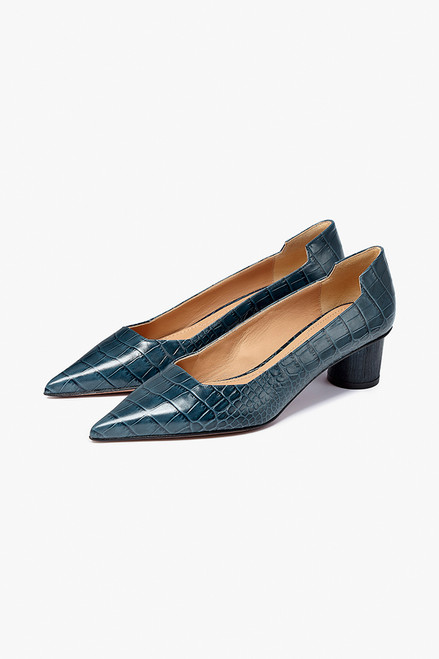 San Casciano 45 Neptune Croc-Embossed Leather