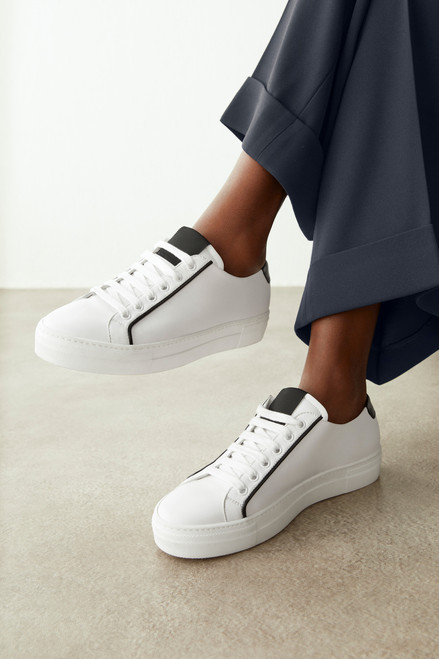 Veloce Lace-Up Sneaker White Leather