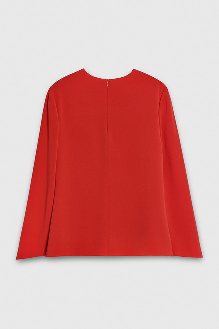 Clever Crepe Barley Top Summer Red