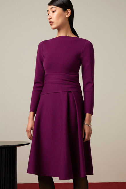 Knitted Camelot Dress Magenta Merino