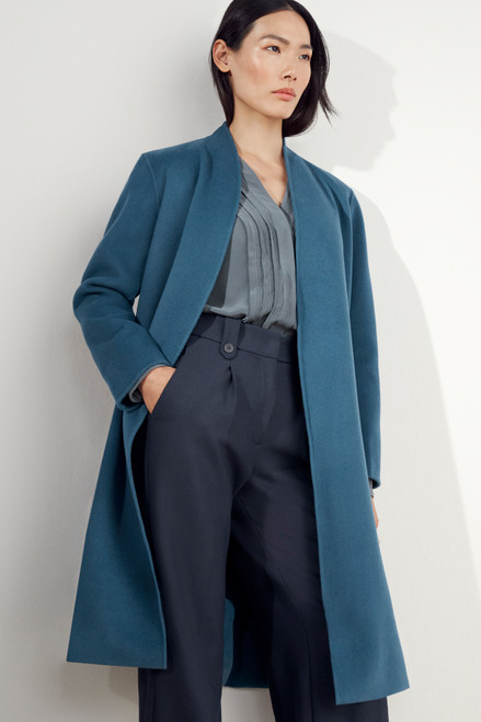 Montclair Blouse Light Storm Blue Silk