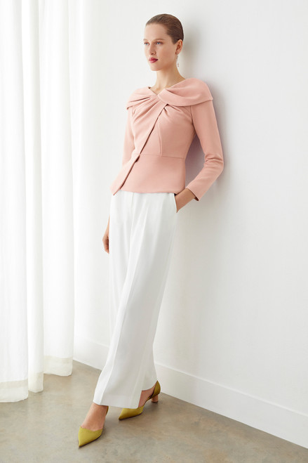 Keystone Top Blush Pink Sculpt Stretch Crepe