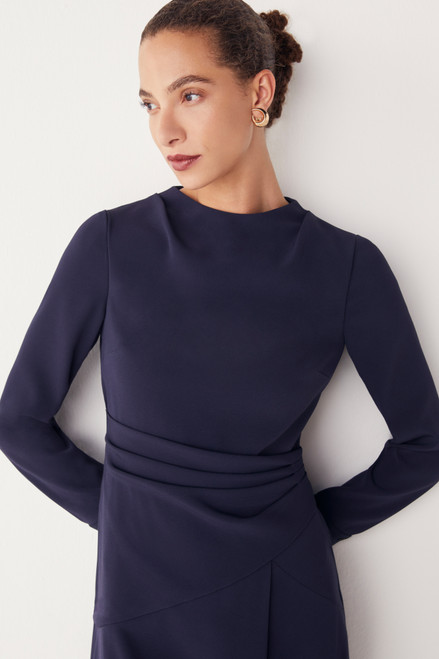 Oban Dress Navy Clever Crepe