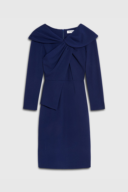 Averill Dress Indigo Stretch Crepe