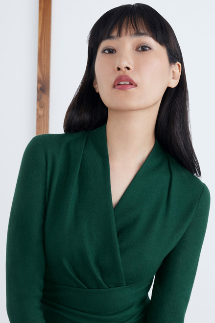 Arlington Dress Deep Green Wool Jersey