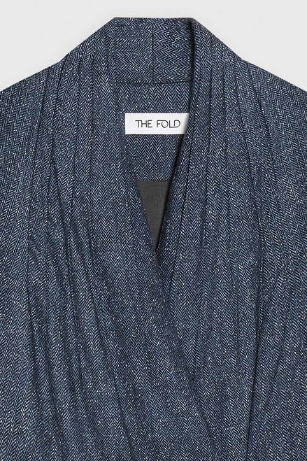 Battersea Dress Multicolour Herringbone Wool Silk Jacquard