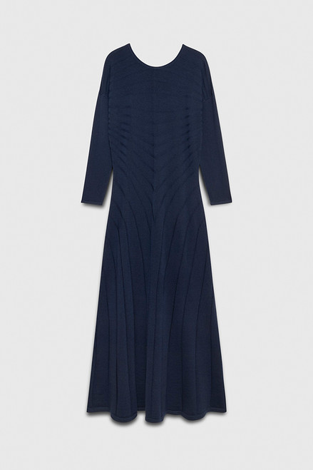 Birchwood Knitted Dress Navy Merino