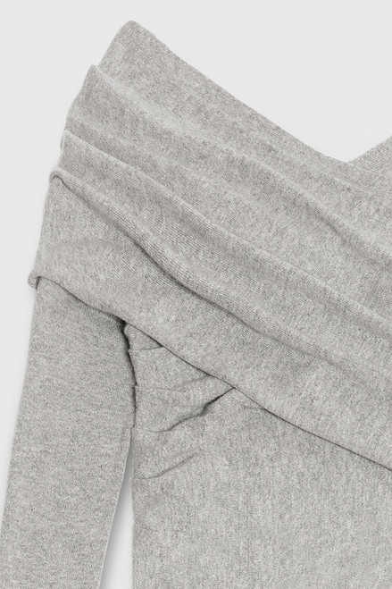 Riva Wrap Sweater Grey Cashmere