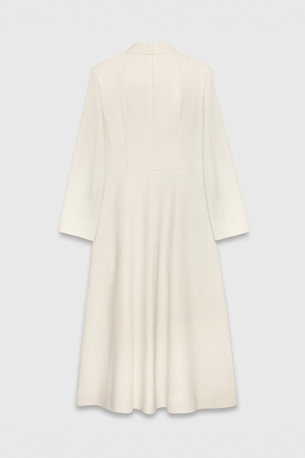 Finchley Coat Ivory Herringbone Wool Blend
