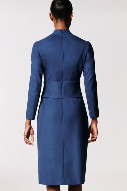 Westbury Dress Indigo Wool Crepe